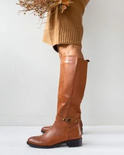 The Fashion Project Μπότες ιππασίας με ζωνάκι και λάστιχο - Ταμπά