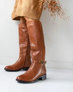 The Fashion Project Μπότες ιππασίας με ζωνάκι και λάστιχο - Ταμπά -The Fashion Project Κατάστημα mpotes ippasias me zwnaki kai lastixo 97549 5t46