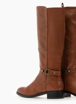 The Fashion Project Μπότες ιππασίας με ζωνάκι και λάστιχο - Ταμπά -The Fashion Project Κατάστημα mpotes ippasias me zwnaki kai lastixo 97549 5vk3