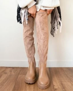 The Fashion Project Μπότες πάνω από το γόνατο με Chunky σόλα - Πούρο -The Fashion Project Κατάστημα mpotes isies panw apo to gonato 98367 pmdy