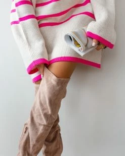 The Fashion Project Μπότες πάνω από το γόνατο με Chunky σόλα - Πούρο -The Fashion Project Κατάστημα mpotes isies panw apo to gonato 98367 re0x