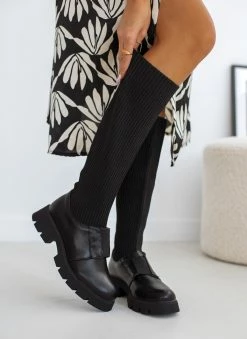 The Fashion Project Μπότες κάλτσα με τρακτερωτή σόλα - Μαύρο