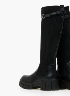 The Fashion Project Μπότες κάλτσα με ζωνάκι - Μαύρο -The Fashion Project Κατάστημα mpotes kaltsa me zwnaki 106653 xdyr