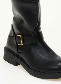 The Fashion Project Μπότες με ζωνάκια - Μαύρο -The Fashion Project Κατάστημα mpotes me zwnakia 106256 c7kt