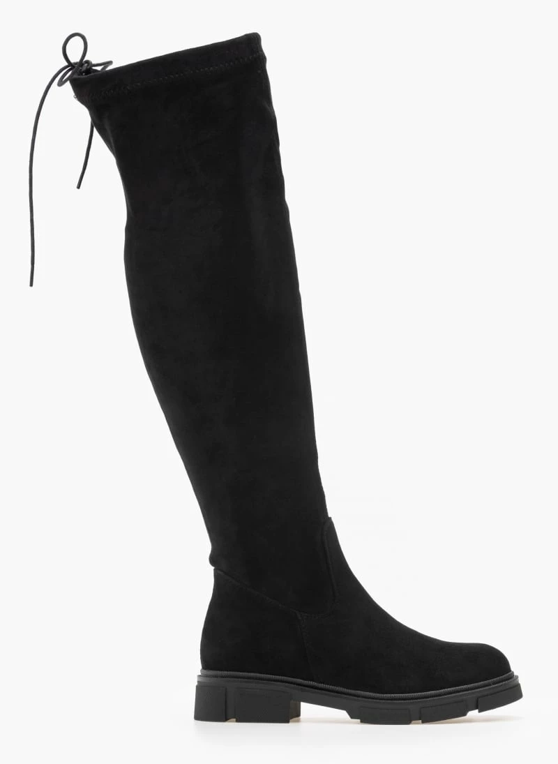 Μπότες πάνω από το γόνατο suede - Μαύρο The Fashion Project Μπότες πάνω από το γόνατο Suede - Μαύρο -The Fashion Project Κατάστημα mpotes suede panw apo to gonato 98908 abwd