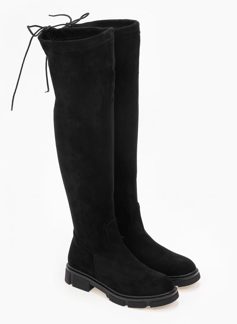 Μπότες πάνω από το γόνατο suede - Μαύρο The Fashion Project Μπότες πάνω από το γόνατο Suede - Μαύρο -The Fashion Project Κατάστημα mpotes suede panw apo to gonato 98908 dfeu