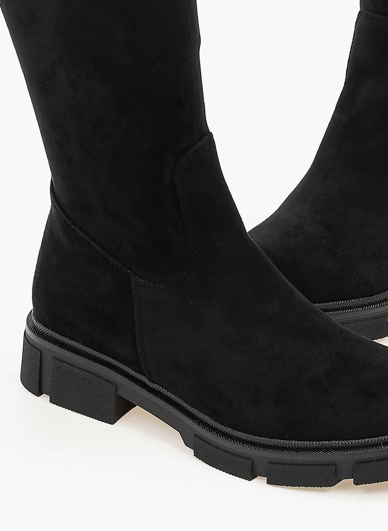 Μπότες πάνω από το γόνατο suede - Μαύρο The Fashion Project Μπότες πάνω από το γόνατο Suede - Μαύρο -The Fashion Project Κατάστημα mpotes suede panw apo to gonato 98908 h5hv