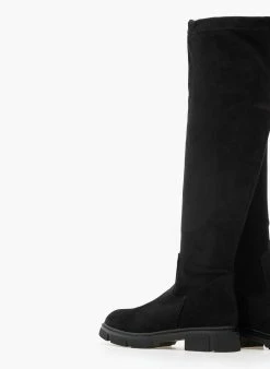 The Fashion Project Μπότες πάνω από το γόνατο Suede - Μαύρο 4 The Fashion Project Μπότες πάνω από το γόνατο Suede - Μαύρο -The Fashion Project Κατάστημα mpotes suede panw apo to gonato 98908 p1mk