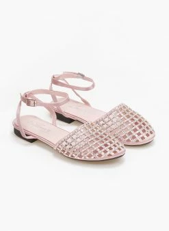 The Fashion Project Μπαλαρίνες με στρας - Ροζ -The Fashion Project Κατάστημα mules diatrita me strass 110863 md9k