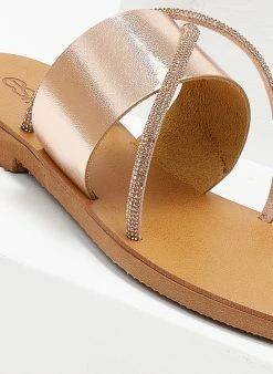 Σανδάλια δερμάτινα με στρας Estil - Χαλκός 3 Σανδάλια δερμάτινα με στρας Estil - Χαλκός -The Fashion Project Κατάστημα sandalia dermatina estil 106083 vacd