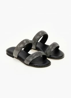 Σανδάλια δερμάτινα με δύο φάσες Estil - Μαύρο -The Fashion Project Κατάστημα sandalia dermatina estil me duo fases 105036 3pdj