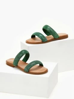 Σανδάλια δερμάτινα με δύο φάσες Estil - Πράσινο -The Fashion Project Κατάστημα sandalia dermatina estil me duo fases 105560 92bu