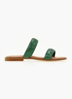 Σανδάλια δερμάτινα με δύο φάσες Estil - Πράσινο -The Fashion Project Κατάστημα sandalia dermatina estil me duo fases 105560 uzad
