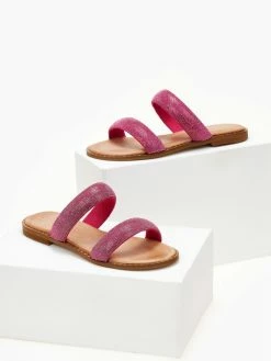 Σανδάλια δερμάτινα με δύο φάσες Estil - Φούξια -The Fashion Project Κατάστημα sandalia dermatina estil me duo fases 105561 4r27