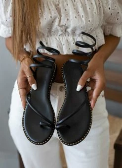 Σανδάλια δερμάτινα με έλασμα Estil - Μαύρο -The Fashion Project Κατάστημα sandalia dermatina estil me elasma 106204 0rv0