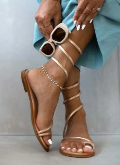 Σανδάλια δερμάτινα με έλασμα Estil - Χαλκός -The Fashion Project Κατάστημα sandalia dermatina estil me elasma 106206 m9ct