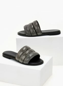 Σανδάλια δερμάτινα με στρας φάσα Estil - Μαύρο 4 Σανδάλια δερμάτινα με στρας φάσα Estil - Μαύρο -The Fashion Project Κατάστημα sandalia dermatina estil me strass fasa 105032 39u7