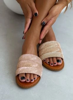 Σανδάλια δερμάτινα με στρας φάσα Estil - Χαλκός -The Fashion Project Κατάστημα sandalia dermatina estil me strass fasa 105034 j5ka