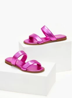 Σανδάλια δερμάτινα μεταλλιζέ Estil - Φούξια 6 Σανδάλια δερμάτινα μεταλλιζέ Estil - Φούξια -The Fashion Project Κατάστημα sandalia dermatina estil metallize 105879 ke9e