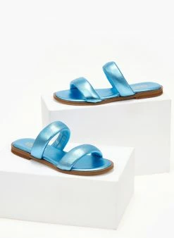 Σανδάλια δερμάτινα μεταλλιζέ Estil - Μπλε 7 Σανδάλια δερμάτινα μεταλλιζέ Estil - Μπλε -The Fashion Project Κατάστημα sandalia dermatina estil metallize 105880 e63s