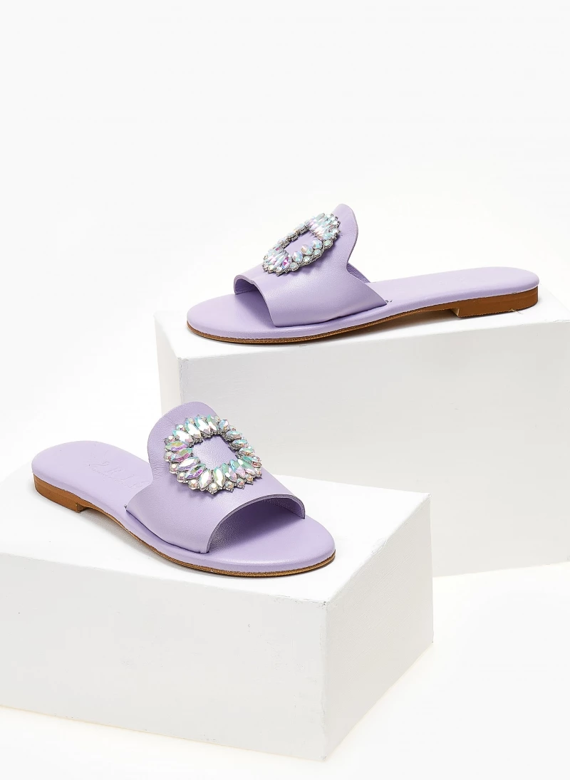 Σανδάλια δερμάτινα IRIS με ιριδίζουσες πέτρες - Λιλά Σανδάλια δερμάτινα IRIS με ιριδίζουσες πέτρες - Λιλά -The Fashion Project Κατάστημα sandalia dermatina iris me iridizouses petres 104323 8rkf