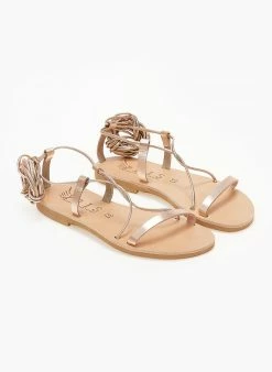 Σανδάλια δερμάτινα με κορδόνια Iris - Χαλκός 3 Σανδάλια δερμάτινα με κορδόνια Iris - Χαλκός -The Fashion Project Κατάστημα sandalia dermatina iris me kordonia 103365 48oo