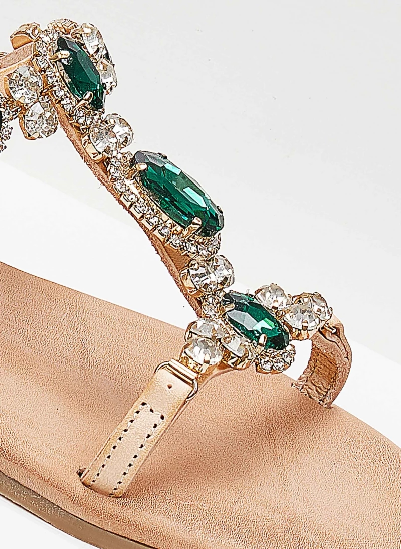 Σανδάλια δερμάτινα με πέτρες Iris - Φυσικό Σανδάλια δερμάτινα με πέτρες Iris - Φυσικό -The Fashion Project Κατάστημα sandalia dermatina iris me petres 102691 8g2l