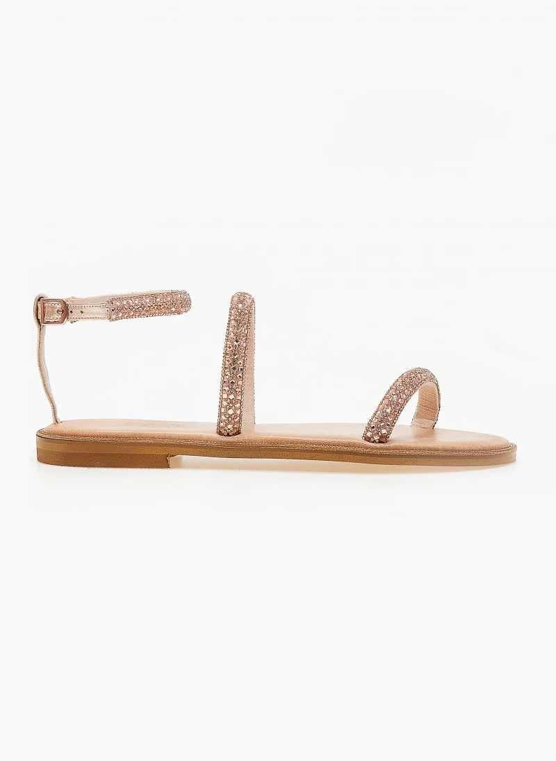 Σανδάλια δερμάτινα με πέτρες Iris - Χαλκός Σανδάλια δερμάτινα με πέτρες Iris - Χαλκός -The Fashion Project Κατάστημα sandalia dermatina iris me petres 103849 ohl7