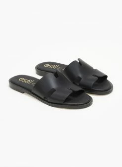 Σανδάλια δερμάτινα με ανοίγματα Estil - Μαύρο 5 Σανδάλια δερμάτινα με ανοίγματα Estil - Μαύρο -The Fashion Project Κατάστημα sandalia dermatina me anoigmata estil 110503 wdyn