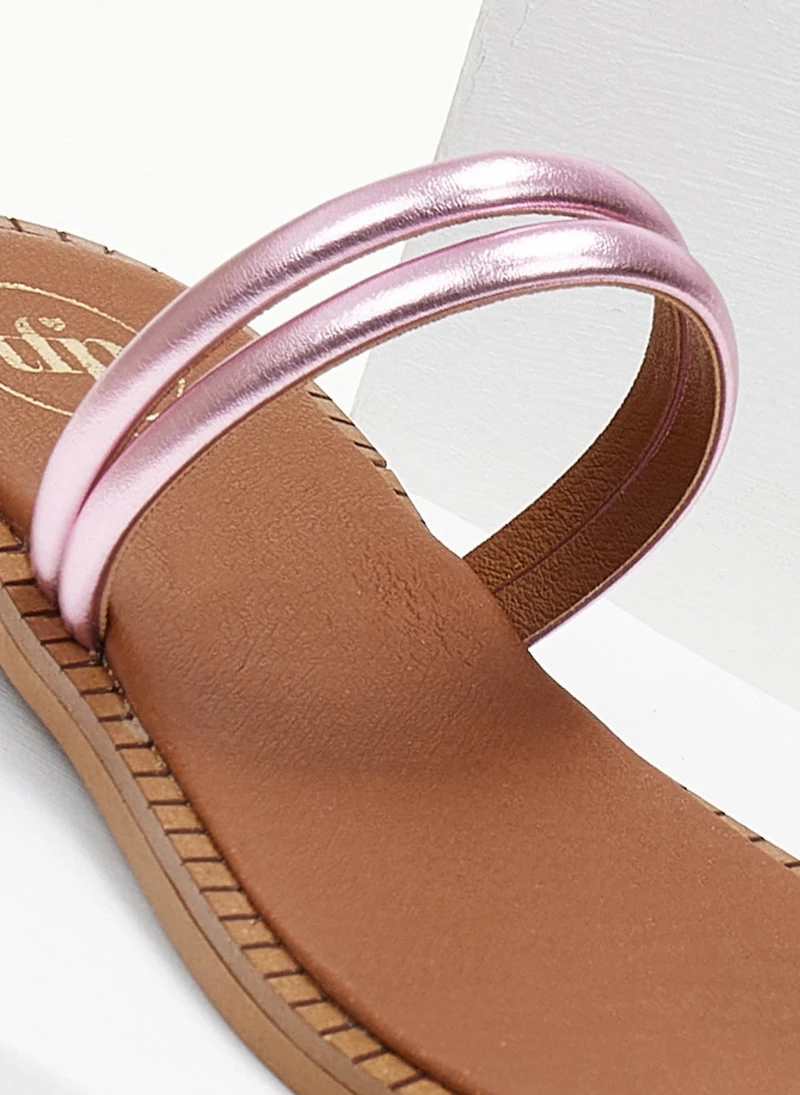 Σανδάλια δερμάτινα με διπλό λουράκι tfp - Ροζ Σανδάλια δερμάτινα με διπλό λουράκι Tfp - Ροζ -The Fashion Project Κατάστημα sandalia dermatina tfp me diplo louraki 105181 ogcl