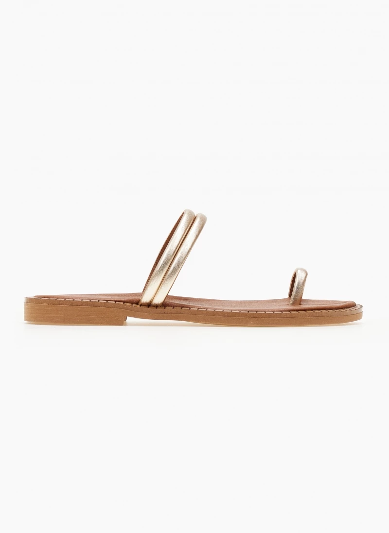 Σανδάλια δερμάτινα με διπλό λουράκι tfp - Χρυσό Σανδάλια δερμάτινα με διπλό λουράκι Tfp - Χρυσό -The Fashion Project Κατάστημα sandalia dermatina tfp me diplo louraki 105431 10n2