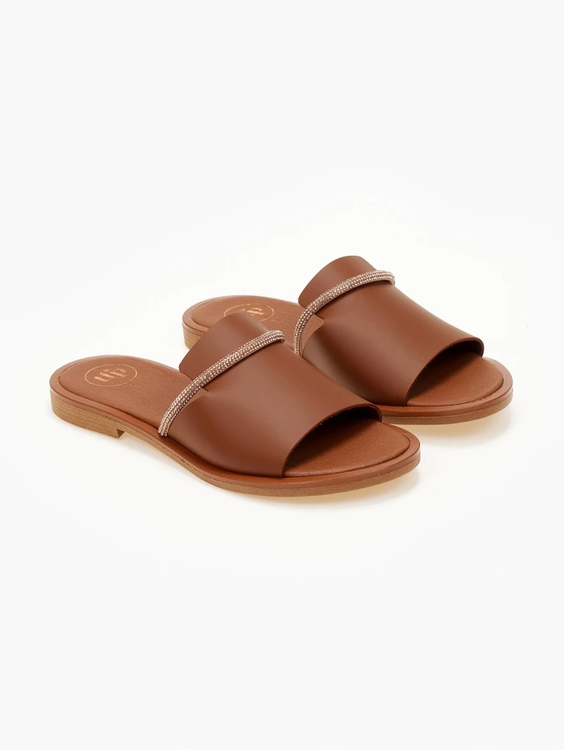 Σανδάλια δερμάτινα με φαρδιά φάσα tfp - Ταμπά Σανδάλια δερμάτινα με φαρδιά φάσα Tfp - Ταμπά -The Fashion Project Κατάστημα sandalia dermatina tfp me fardia fasa 105436 ygly