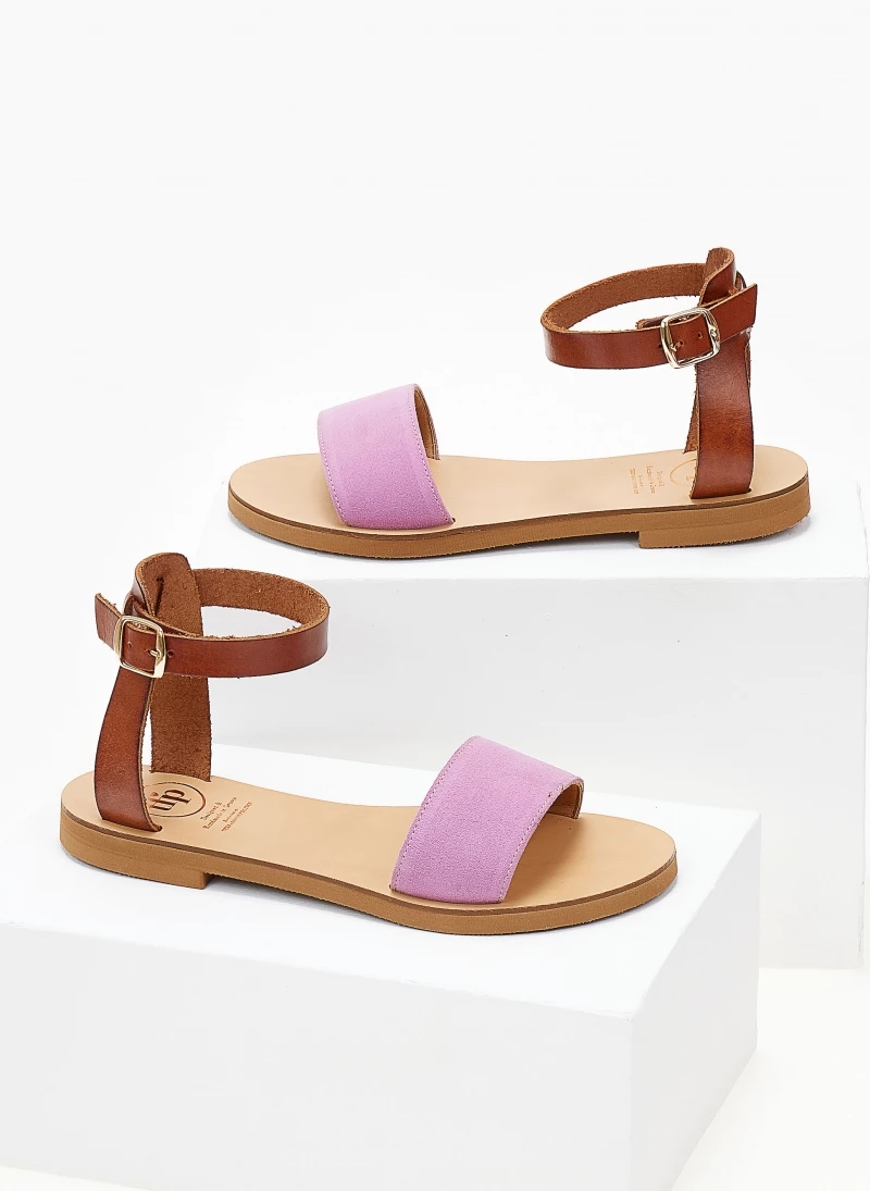 Σανδάλια δερμάτινα με μπαρέτα tfp - Λιλά Σανδάλια δερμάτινα με μπαρέτα Tfp - Λιλά -The Fashion Project Κατάστημα sandalia dermatina tfp me mpareta 104235 2h03