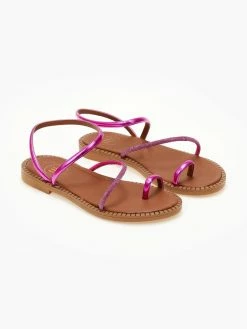 Σανδάλια δερμάτινα με περαστό λουράκι Tfp - Φούξια 3 Σανδάλια δερμάτινα με περαστό λουράκι Tfp - Φούξια -The Fashion Project Κατάστημα sandalia dermatina tfp me perasto louraki 105332 y3us