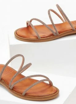 Σανδάλια δερμάτινα με στρας λουράκια Tfp - Χαλκός 4 Σανδάλια δερμάτινα με στρας λουράκια Tfp - Χαλκός -The Fashion Project Κατάστημα sandalia dermatina tfp me strass lourakia 101688 bo23