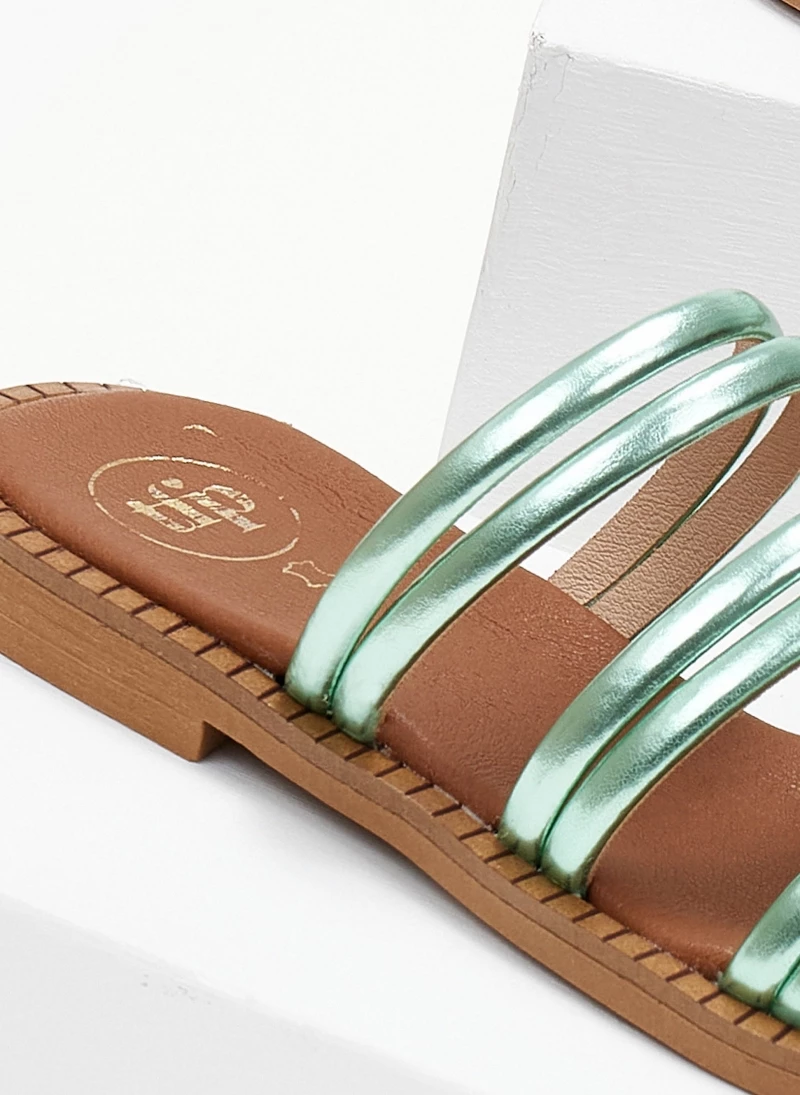 Σανδάλια δερμάτινα σε μεταλλικά χρώματα tfp - Πράσινο Σανδάλια δερμάτινα σε μεταλλικά χρώματα Tfp - Πράσινο -The Fashion Project Κατάστημα sandalia dermatina tfp se metallika xrwmata 105184 a84b