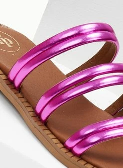 Σανδάλια δερμάτινα σε μεταλλικά χρώματα Tfp - Φούξια 7 Σανδάλια δερμάτινα σε μεταλλικά χρώματα Tfp - Φούξια -The Fashion Project Κατάστημα sandalia dermatina tfp se metallika xrwmata 105185 wuvw
