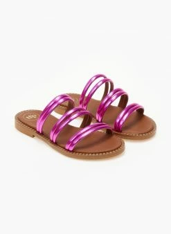 Σανδάλια δερμάτινα σε μεταλλικά χρώματα Tfp - Φούξια 4 Σανδάλια δερμάτινα σε μεταλλικά χρώματα Tfp - Φούξια -The Fashion Project Κατάστημα sandalia dermatina tfp se metallika xrwmata 105185 z5sr