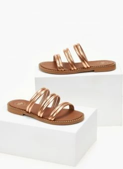 Σανδάλια δερμάτινα σε μεταλλικά χρώματα Tfp - Χαλκός -The Fashion Project Κατάστημα sandalia dermatina tfp se metallika xrwmata 105254 afj7