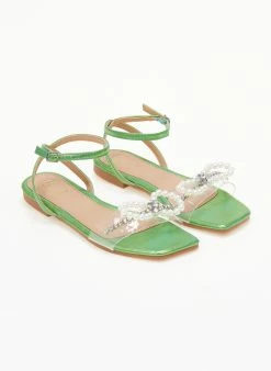 The Fashion Project Σανδάλια με στρας κσι πέρλες - Πράσινο 4 The Fashion Project Σανδάλια με στρας κσι πέρλες - Πράσινο -The Fashion Project Κατάστημα sandalia diafaneia me fiogko kai perles 104775 c9cp