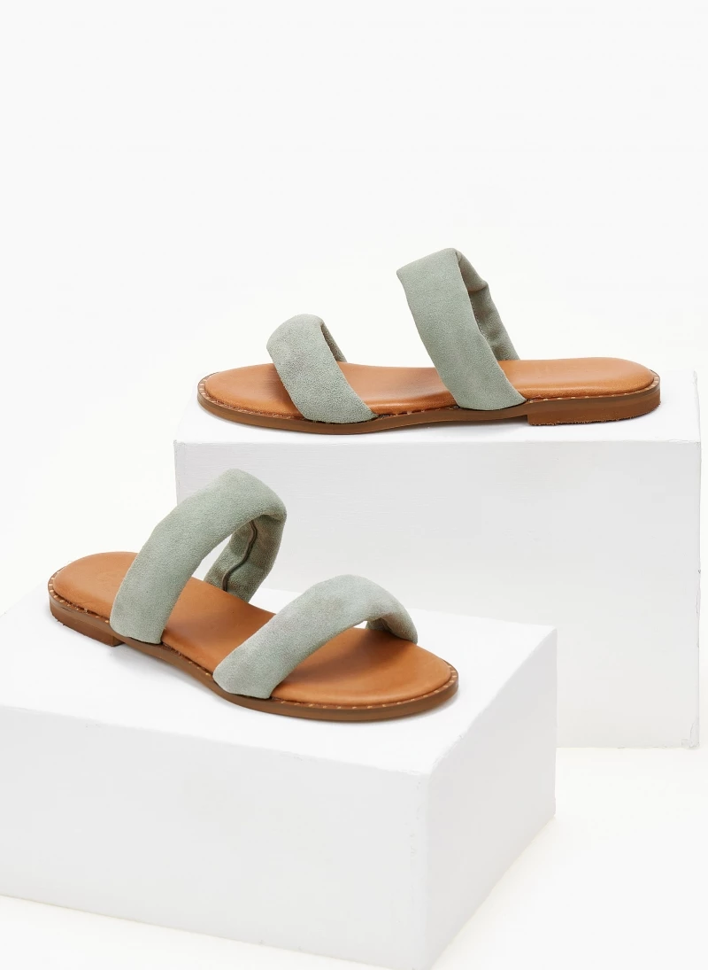 Σανδάλια καστόρινα με pufffed φάσες estil - Μέντα Σανδάλια καστόρινα με Pufffed φάσες Estil - Μέντα -The Fashion Project Κατάστημα sandalia kastorina estil me pufffed fases 105264 54kp