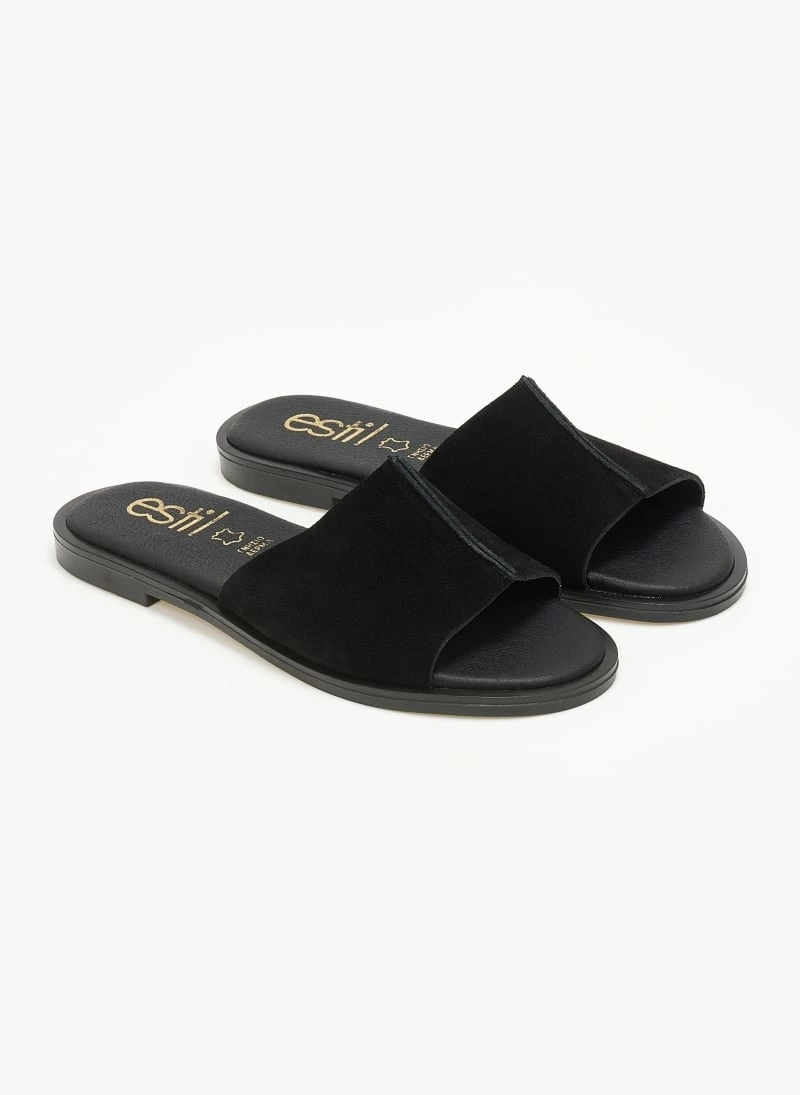 Σανδάλια καστόρινα με ραφή estil - Μαύρο Σανδάλια καστόρινα με ραφή Estil - Μαύρο -The Fashion Project Κατάστημα sandalia kastorina me rafi estil 110506 60gg
