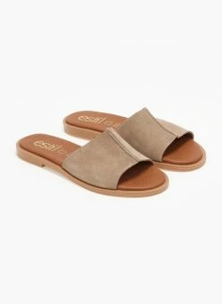 Σανδάλια καστόρινα με ραφή Estil - Τάουπε -The Fashion Project Κατάστημα sandalia kastorina me rafi estil 110507 6y9n