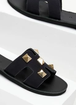 Estil Σανδάλια με τρουκς και ανοίγματα - Μαύρο -The Fashion Project Κατάστημα sandalia nubuck estil me trouks 103814 exss