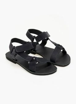 Σανδάλια δερμάτινα με Velcro Estil - Μαύρο 4 Σανδάλια δερμάτινα με Velcro Estil - Μαύρο -The Fashion Project Κατάστημα sandalia nubuck estil me velcro 103816 mky1