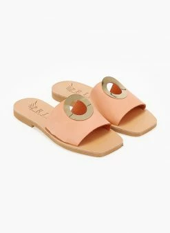 Σανδάλια Nubuck με διακοσμητικό Iris - Πορτοκαλί -The Fashion Project Κατάστημα sandalia nubuck iris me kuklo 104000 9zre