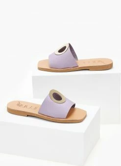 Σανδάλια Nubuck με διακοσμητικό Iris - Λιλά 7 Σανδάλια Nubuck με διακοσμητικό Iris - Λιλά -The Fashion Project Κατάστημα sandalia nubuck iris me kuklo 104001 4im7
