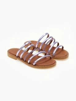 Σανδάλια δερμάτινα με στρας και λουράκια Tfp - Λιλά -The Fashion Project Κατάστημα sandalia tfp me lourakia kai strass 105430 elxy