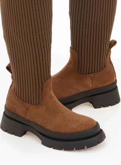 The Fashion Project Μπότες κάλτσα πάνω από το γόνατο - Ταμπά 5 The Fashion Project Μπότες κάλτσα πάνω από το γόνατο - Ταμπά -The Fashion Project Κατάστημα suede mpotes kaltsa panw apo to gonato 96979 g4x1