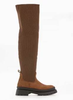 The Fashion Project Μπότες κάλτσα πάνω από το γόνατο - Ταμπά 4 The Fashion Project Μπότες κάλτσα πάνω από το γόνατο - Ταμπά -The Fashion Project Κατάστημα suede mpotes kaltsa panw apo to gonato 96979 lsot